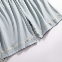 Homgro ženske pamučne pidžame kratke hlače Ljeto PJs kratki salon Mid Rijec mekog džepa tanka elastična