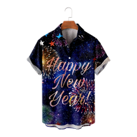 Slatka sretna Nova godina tiskanje muške bluze s kratkim rukavima kratkih rukava, za odrasle-S, 10