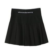 Suknje za žene Trendy Casual High Squist Elastična čvrsta boja Naslijeđena suknja Sexy Slim A-Line Mini