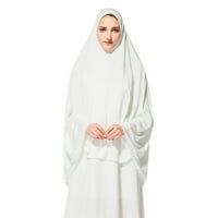 šal za žene ženska molitva Khimar spremna za nošenje duge hijabu s pod šal-bijelom + l
