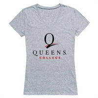Majica za pečat Republike 520-364-H08- Queens College za žene, Heather Grey - velika