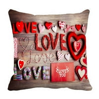 Valentine Love Hearts Drveni stolni jastuk jastučni jastuk