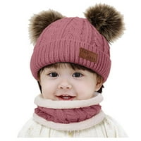 LeylayRay modne djevojke dječake pletene kape topla krzna kugla beba zimska pletena šešir djeca šešira