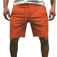Muški teretni kratke hlače opušteno fit solidno ispis brzo suho aktivno odjeće crveno xl