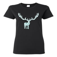 Sjajni jeleni rogovi Životinjski ljubavnik Ženska grafička majica, narandžasta, 3xl