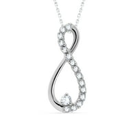 Infinity Twist ogrlica Privjesak za žene - CTTW Okrugli dijamant Ljubavni godišnjički nakit pokloni