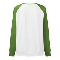 St. Patricks Dnevna majica, majice za djevojke za djevojke s dugim rukavima Shamrock Print plus veličine