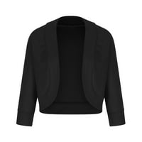 Idoravanske jakne za žene čišćenje Ženska moda Mid rukava Vrh pune boje casual jakna Poslovno malo odijelo