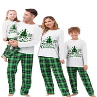 Porodica Peyakidsaa podudaranje božićne pidžame postavio je dugi rukav na vrhu platnene hlače za spavanje