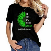 Super u maju da obučemo majicu za svijest o mirnom suncokretu Zelena suncokreta