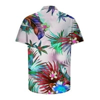 Muške polo majice Dugme s kratkim rukavima dolje Vintage Golf majice Havajska ležerna tiskana majica na plaži Ljetni obični fit top