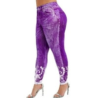 Duge pantalone za žene Žene tiskane joge fitness gamaše trčanje teretane STRETTERS sportske hlače Hlače