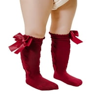Kuriozudbaby Girls Klee High Čajke Kabeli pletene pamučne čarape