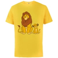 Disney The Lion King Young Simba i Mufasa - pamučna majica kratkih rukava za odrasle - CHOUSTROMIZIRANO