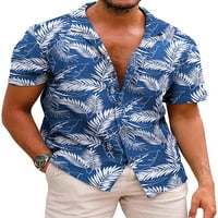 Muškarci Majica rever na vratu Kratki rukav Summer Košulja za odmor Casual Tee Style D L