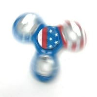 Tri Hand Fidget Spinner - USA Američka zastava - Crveni bijeli plavi patriotski dizajn