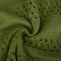 Lagani kardigan QucoQPE za žene Proljeće Ljeto Jesen Zima Netted Crochet Knit Cardigani džemperi na