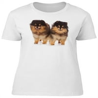 Slatke pomeranske psike majice, žene -image by shutterstock, žensko malo