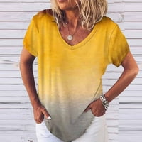 Rutainlusire Womens vrhovi ženskog hladnog tiskanog tiskanog udobnog V-izrez labave ležerne majice