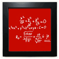 Formula Funkcija frakcija korijen crni kvadratni okvir zidna tabla