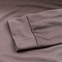 Ženska majica tiskana majica scoop vrat pad ramena dugih rukava majica casual tee vrhovi