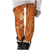 Ersazi piling hlače za ženu Ženska moda ravno noga široka noga za odmor Ispis labavih elastičnih joga hlača u caringu narančaste hlače za žene