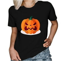 Odrasli Halloween kostim žene duhovita odjeća Pismo Ispiši majicu Rolovana majica Majica za životinje