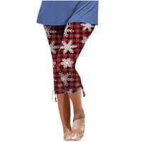 Božićne hlače za žensko odobrenje, tbopširt joga nogavi temmy control akcija, duksevi, udobne obrezive