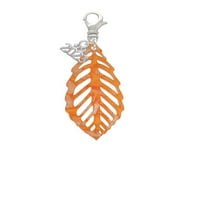 Delight nakit akril veliki list biserni narančasti kopču na šarmu