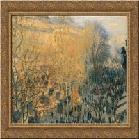 Bulevar kaputira Zlatno ukrašeno drvo ugrađen platnu umjetnost Monetom, Claude