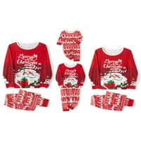 Porodično podudaranje pidžama Sleep Bageri Božić Santa Print Holiday PJS Spavaće odjeće za žene Djeca