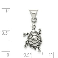 Čvrsti sterling srebrni vintage antikviteta kornjača Čarm Privjesak