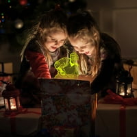 Poklon za djevojčice, hokejaški reprolator 3D noćna svjetlost promjena iluzijske lampe za djecu Dječje