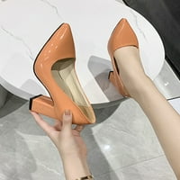Ferndule dame protiv klizanja blok peta pumpe casual chunky hodanje modne haljine cipele narandžaste