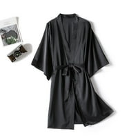 Novo satenske svilene pidžame za žene donje rublje haljine donje rublje Sleepwear Sexy Black m