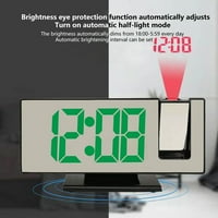 Zioy projekcijski budilnik Vrijeme Projekcija podesiva svjetlina Snooze mod LED ogledalo Digitalni alarm Clock Spavaća soba