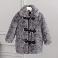 Djevojke Jakna Dječji dječji kaput zimski vjetar Otporan na vijak zadebljano Dječja jakna za toplu gornju odjeću Sive veličine 120