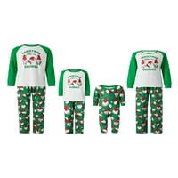 Božićne pidžame za obiteljske drveće Santa uzorak dugih rukava sa dugim rukavima za hlače Xmas podudaranje