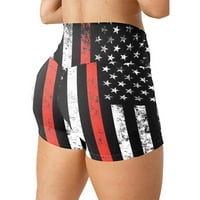 Ljetne kratke hlače za žene Moda Ženska ženska struka Američka zastava tiskani križni sportske joge