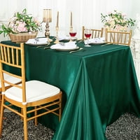 Vjenčana posteljina Inc. 54 108 satensku pravokutni stol za poklopac stolnjak - Hunter Green Holly Green