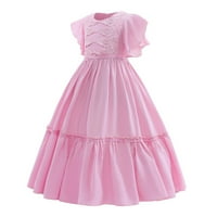 Djevojke toddlera oblače leteće rukave čipka za princeza haljina za dječje klavirske haljine Proljeće