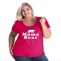 Normalno je dosadno - ženska pulks pulks Curvy majica, do veličine - mama medvjed