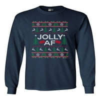 Majica za odrasle dugih rukava Jolly AF Božićni praznici smiješni DT