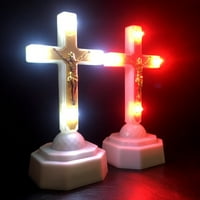 Lagana stolna svjetlost za noćna svjetla u obliku u obliku u obliku kućica Kućna crkva moli se za križ