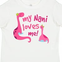Inktastic moj nani voli me devojku Dinosaur poklon toddler majica za devojku toddler