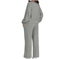 Ženski odjeća za čišćenje Žene Solidne boje Sportski odijelo Casual Sports Hoodie Pant dvodijelni set