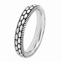 Sterling srebrne boje izrazi sa stalnom prstenom veličine: 9; za odrasle i tinejdžere; Za žene i muškarce