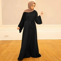 Sayhi materinstvo midi haljina Ženske casual haljine od pune haljine rukave s bljeskalima Abaya Elegant