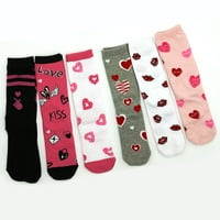 TEEHEE Dan zaljubljenih i majčin dan Ljubavne čarape za posade za žene 6-pari