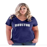 MMF - Ženska majica plus veličine V-izrez, do veličine - Houston